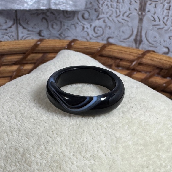 Agate Multicolor Stone Rings Set - Picture 4 of 8